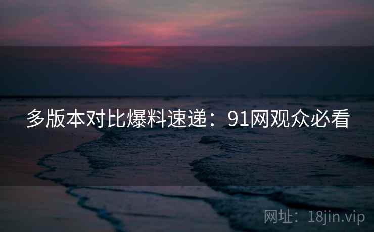 多版本对比爆料速递：91网观众必看