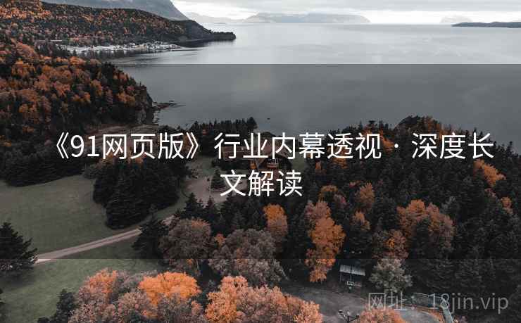 《91网页版》行业内幕透视 · 深度长文解读
