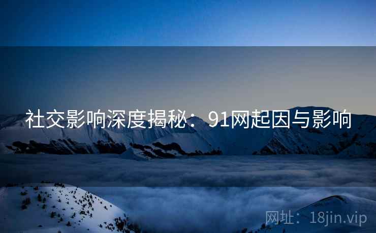 社交影响深度揭秘：91网起因与影响